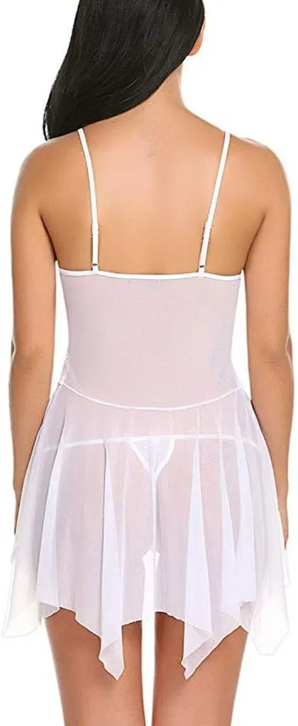 Babydoll Lingerie For Women Strap Neck V Women Lace Sleepwear Spaghetti Strap Nightgown Babydoll Lace Lingerie For