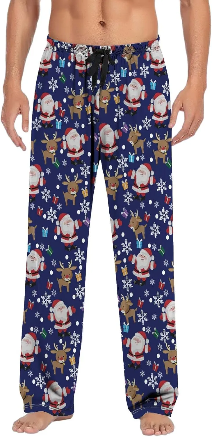 Christmas Pj Pants Pants with Drawstring and Pockets Mens Lounge Pants Pajama Pants for Men Pajama Pants for Mens