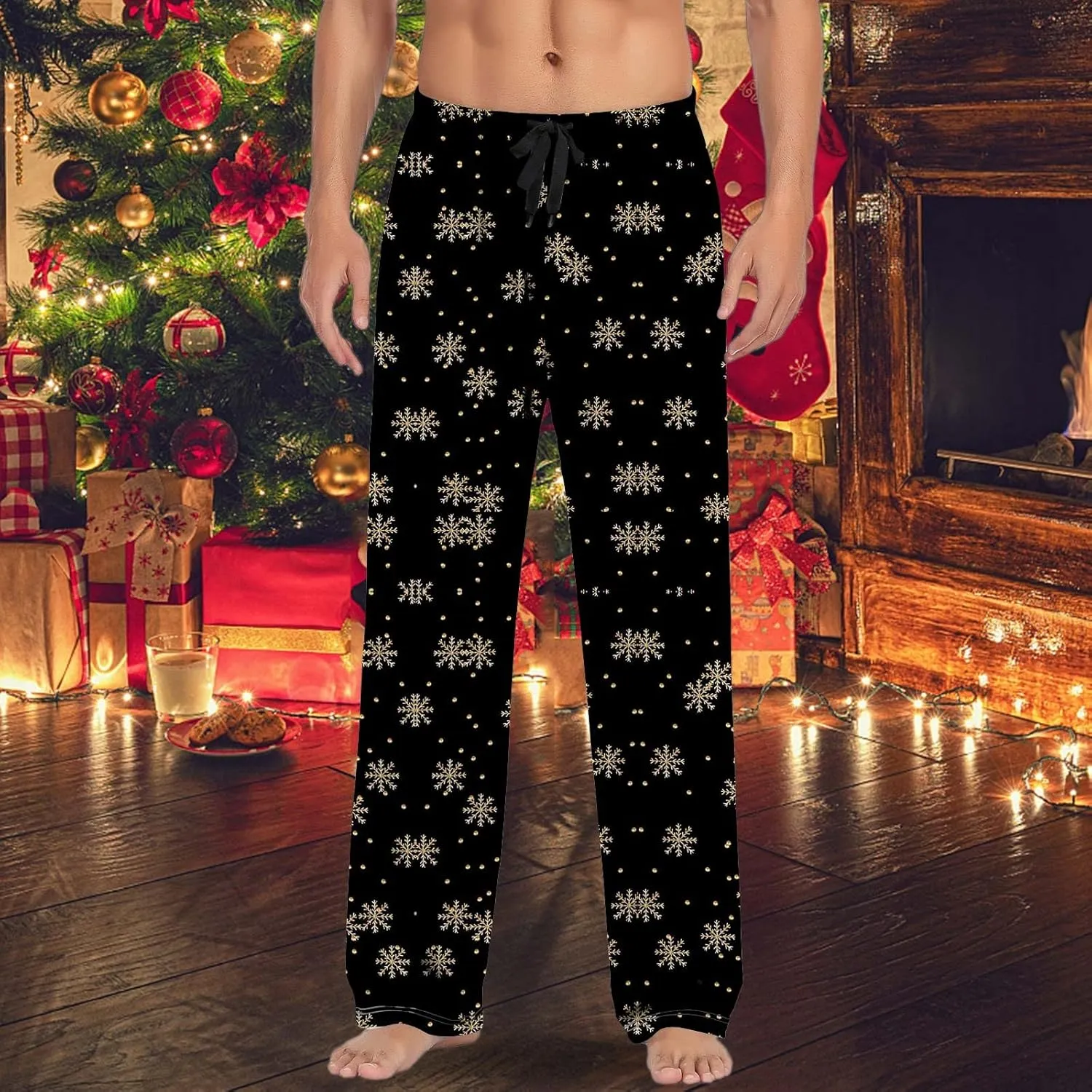 Christmas Pj Pants Pants with Drawstring and Pockets Mens Lounge Pants Pajama Pants for Men Pajama Pants for Mens
