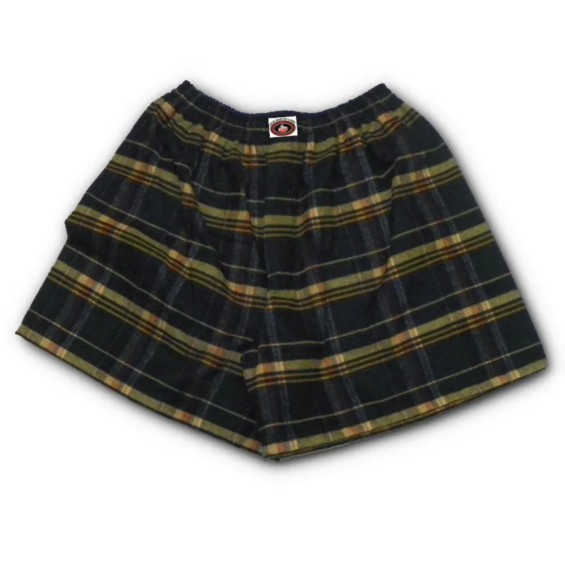 Flannel Boxers - GMF 5 - Spruce Navy Tan