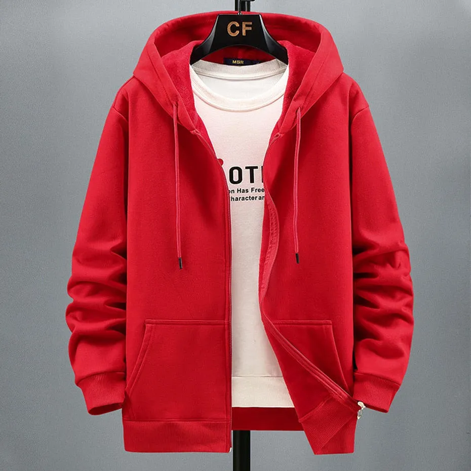 Fleece Hooded Cardigan