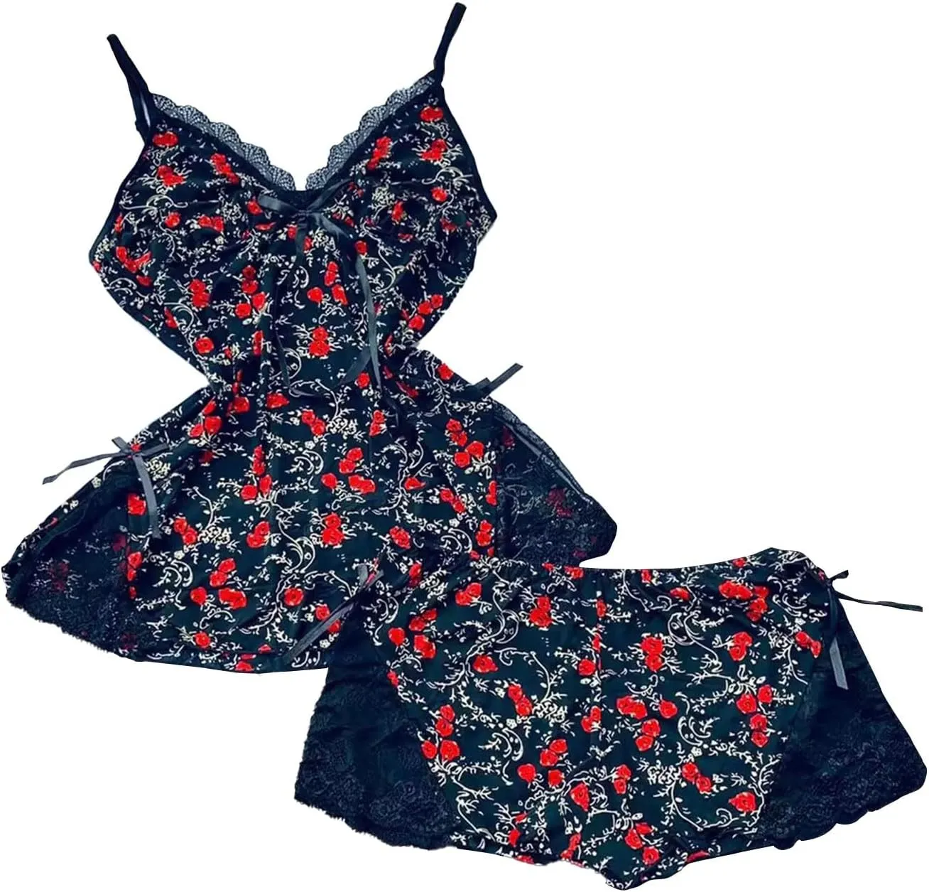 Nightgowns For Women Lace 1XL-4XL Plus Women Size Off-Shoulder Hollow Out Floral Lace Bodysuit One Piece Lingerie