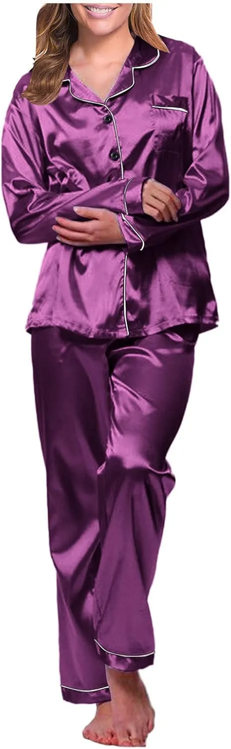 Pajama Pants Women Soft Satin Pajama Set for Women Soft Pjs for Women Set Silk Pajamas for Women Little Pajamas Women Plus Size Pajamas for Women Set Cozy Pjs for Women Set