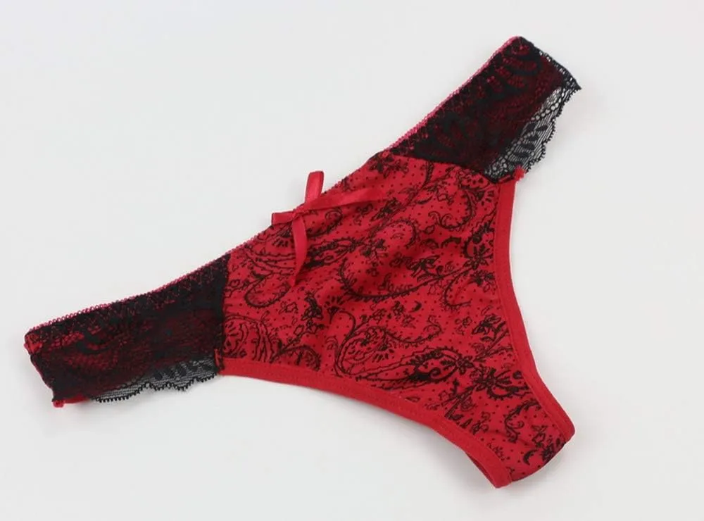 Swbreety Women's Comfortable Push Up Embroidery Lace Bra and Panty Set Plus Size