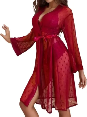 Women's Underwear Sexy Lace Mesh Women's Bathrobe See Through Underwear Three Push up Lingerie for Women Sexy